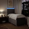 vidaXL Boxspringbett mit Matratze Taupe 100x200 cm Stoff