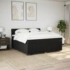 vidaXL Boxspringbett mit Matratze Schwarz 180x200 cm Stoff