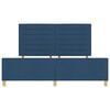 vidaXL Bettgestell mit Kopfteil Blau 180 x 200 cm Stoff