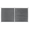 vidaXL Gartenzaun WPC 353×186 cm Grau