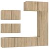 vidaXL 6-tlg. TV-Schrank-Set Sonoma-Eiche Holzwerkstoff