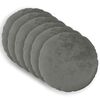 vidaXL Kissenbezug 6 stk. HEERLEN Dunkelgrau Durchmesser 30 cm Flanell