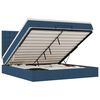 vidaXL Ottoman-Bett mit Matratze Blau 160x200 cm Stoff