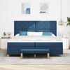 vidaXL Boxspringbett mit Matratze mit Kopfteil Blau 200 x 200 cm Stoff