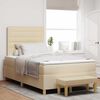 vidaXL Boxspringbett mit Matratze Creme 120 x 190 cm Stoff