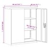 vidaXL Aktenschrank Anthrazit und Wei&szlig; 90x40x105 cm Stahl