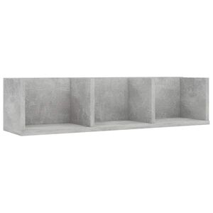 vidaXL CD-Wandregal Betongrau 75x18x18 cm Holzwerkstoff
