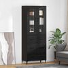 vidaXL Highboard Schwarz Eichen-Optik 69,5 x 34 x 180 cm Holzwerkstoff