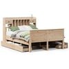 vidaXL Massivholzbett mit Regal ohne Matratze 160x200 cm Kiefernholz