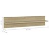 vidaXL Wandregale 2 Stk. Sonoma-Eiche 80x11,5x18 cm Holzwerkstoff
