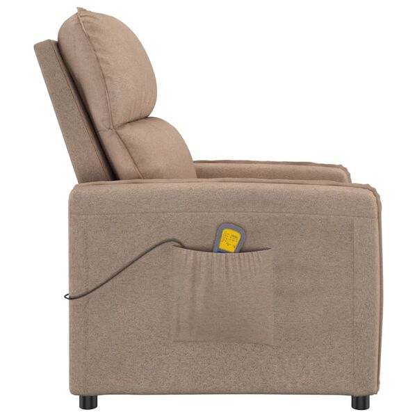 vidaXL Massagesessel Taupe Mikrofasergewebe
