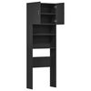 vidaXL Waschmaschinenschrank Schwarz 64x24x190 cm Holzwerkstoff