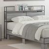 vidaXL Stauraum-Kopfteil mit Regal Grau Sonoma 135 cm Holzwerkstoff
