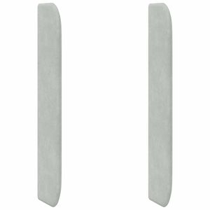 vidaXL Kopfteil Ohr Hellgrau 80 x 16 x 4 cm Samt