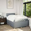 vidaXL Boxspringbett mit Matratze Hellgrau 120x200 cm Stoff