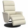 vidaXL Relaxsessel mit Fu&szlig;teil Creme Kunstleder