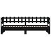 vidaXL Tagesbett Ausziehbar Schwarz 2x(80x200) cm Massivholz Kiefer