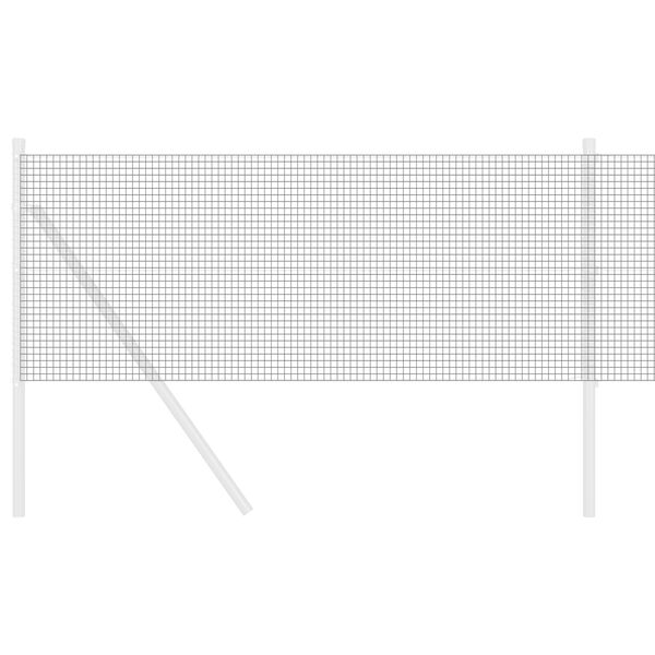 vidaXL Geschweißter Drahtzaun Grau 0,6 x 10 m Stahl