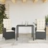 vidaXL 9-tlg. Garten-Essgruppe mit Kissen Schwarz Poly Rattan