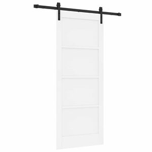 vidaXL Schiebet&uuml;r Wei&szlig; 83 x 202 cm Massives Kiefernholz