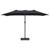 vidaXL Gartenparasol Schwarz 385 x 209 x 244 cm Stoff