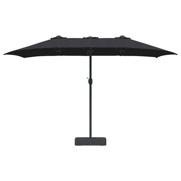 vidaXL Gartenparasol Schwarz 385 x 209 x 244 cm Stoff