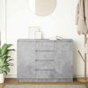 vidaXL Sideboard mit Schubladen Betongrau 100,5x35x76 cm Holzwerkstoff