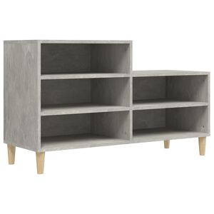 vidaXL Schuhregal Betongrau 102x36x60 cm Holzwerkstoff