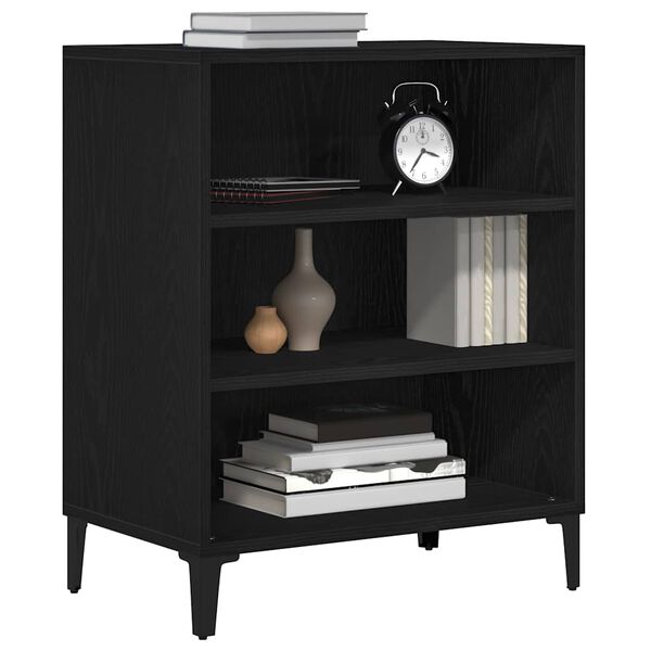 vidaXL Sideboard Schwarz Eichen-Optik 57 x 35 x 70 cm Holzwerkstoff