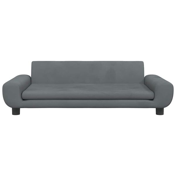 vidaXL Kindersofa Dunkelgrau 100x54x33 cm Samt