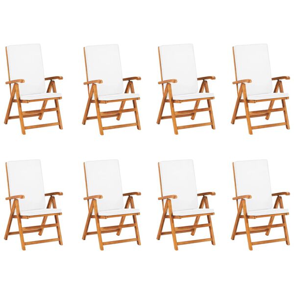 vidaXL 9-tlg. Garten-Essgruppe mit Kissen Massivholz Teak