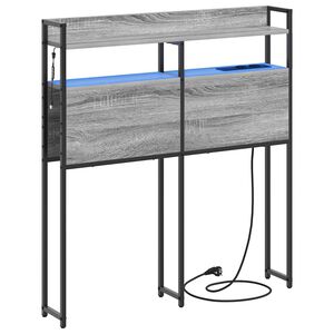 vidaXL Aufbewahrungskopfteil mit Regal Grau Sonoma 75 cm Holzwerkstoff