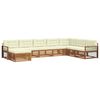 vidaXL Sofagarnituren 8 pcs Natur und Creme Massivholz Akazie