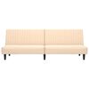 vidaXL Schlafsofa 2-Sitzer mit Fu&szlig;hocker Creme Samt