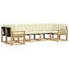 vidaXL Outdoor-Sofagarnitur 7 stk. Wei&szlig; und Creme