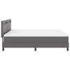 vidaXL Boxspringbett mit Matratze Grau 180 x 200 cm Kunstleder