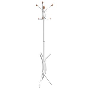 vidaXL Garderobenst&auml;nder Wei&szlig; 176 cm Pulverbeschichtetes Eisen