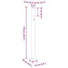 vidaXL Pollerleuchte mit Sensor 110 cm Edelstahl IP44