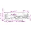 vidaXL Garten-Lounge-Set 6 pcs Wachsbraun Massives Kiefernholz