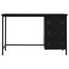 vidaXL Schreibtisch Schubladen Industriell Schwarz 120x55x75cm Stahl
