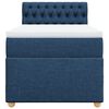 vidaXL Boxspringbett mit Matratze Blau 90x200 cm Stoff