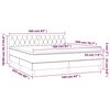 vidaXL Boxspringbett mit Matratze & LED Creme 160x200 cm Stoff