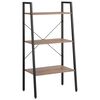 vidaXL Standregal mit 3 B&ouml;den Dunkelbraun und Schwarz 56x35x108 cm