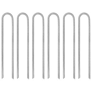 vidaXL Zeltheringe 6 Stk. U-Form 30 cm &Oslash;8,5 mm Verzinkter Stahl