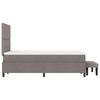 vidaXL Boxspringbett mit Kopfteil Taupe 120 x 190 cm Stoff