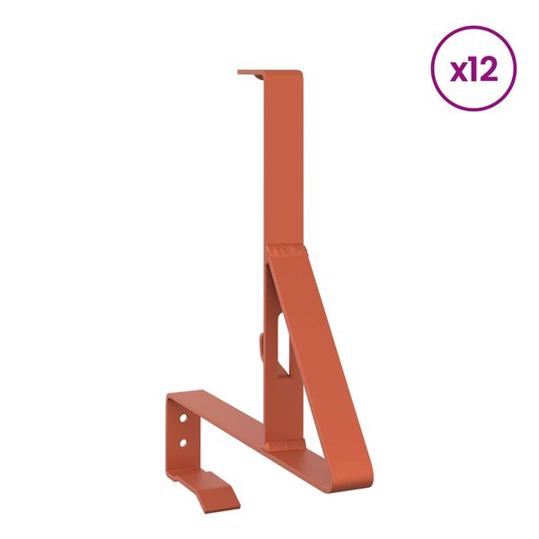 vidaXL Schneew&auml;chter Unterst&uuml;tzung 12 pcs Rot 29,5 x 3 x 34,5 cm Stahl