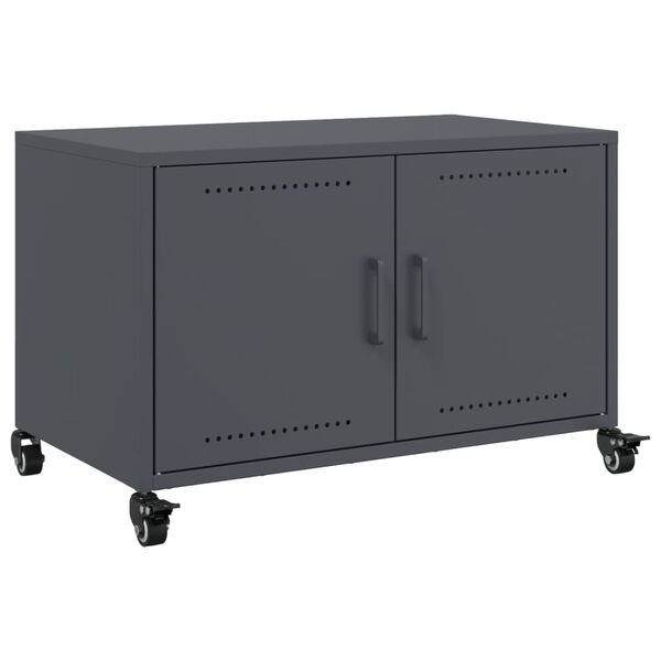 vidaXL TV-Schrank Anthrazit 68x39x43,5 cm Kaltgewalzter Stahl