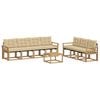 vidaXL Outdoor-Sofagarnitur mit Kissen 8 pcs Wei&szlig; und Beige