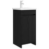 vidaXL Badezimmerschrank mit Waschbecken Schwarze Eiche