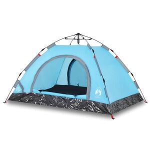 vidaXL Campingzelt 2 Personen Blau Quick Release